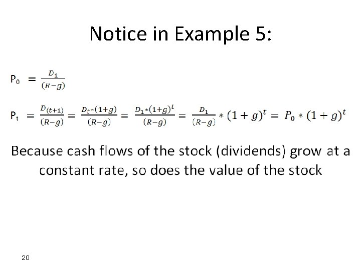 Notice in Example 5: 20 