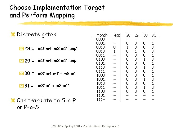 Choose Implementation Target and Perform Mapping z Discrete gates y 28 = m 8’ Choose Implementation Target and Perform Mapping z Discrete gates y 28 = m 8’