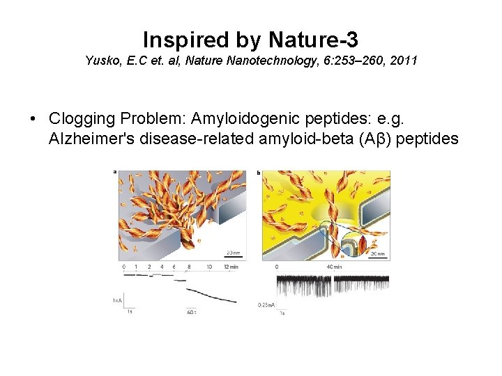 Inspired by Nature-3 Yusko, E. C et. al, Nature Nanotechnology, 6: 253– 260, 2011