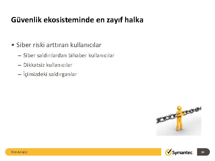 Güvenlik ekosisteminde en zayıf halka • Siber riski arttıran kullanıcılar – Siber saldırılardan bihaber