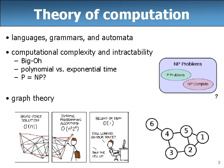 Theory of computation • languages, grammars, and automata • computational complexity and intractability –