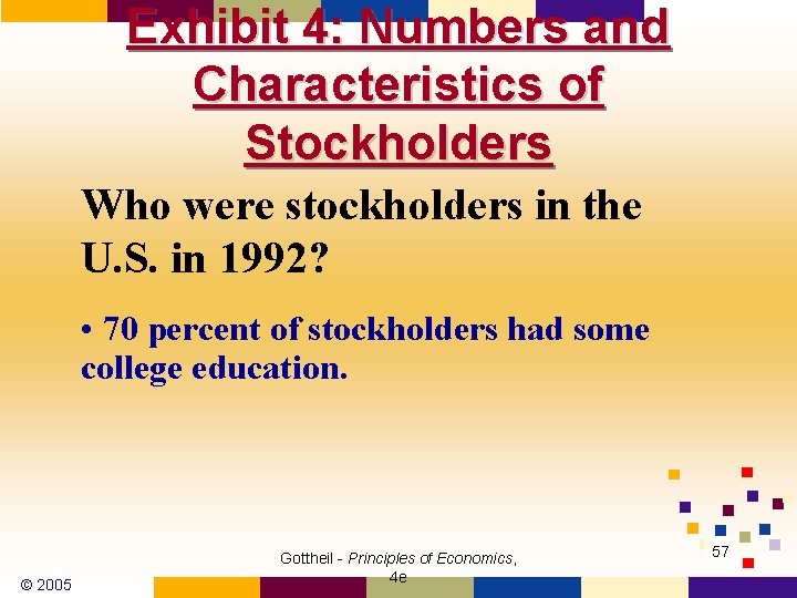 Exhibit 4: Numbers and Characteristics of Stockholders Who were stockholders in the U. S.