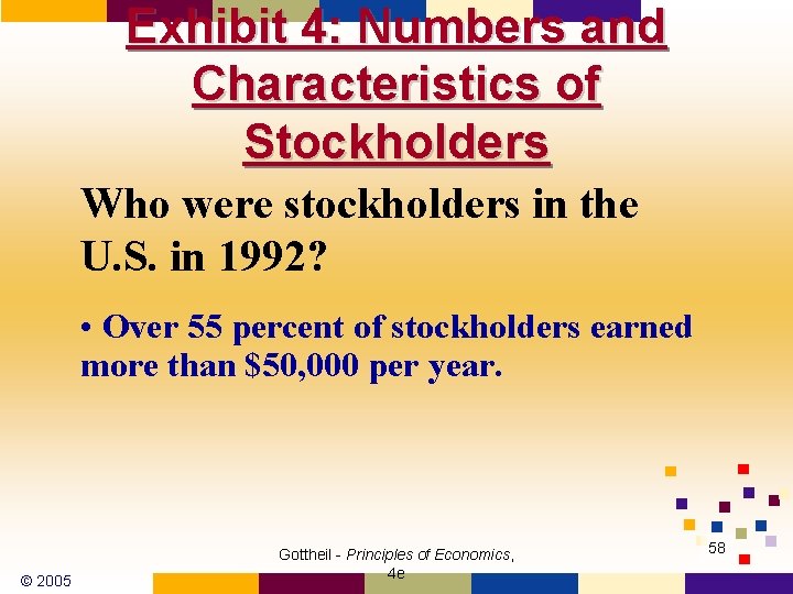 Exhibit 4: Numbers and Characteristics of Stockholders Who were stockholders in the U. S.