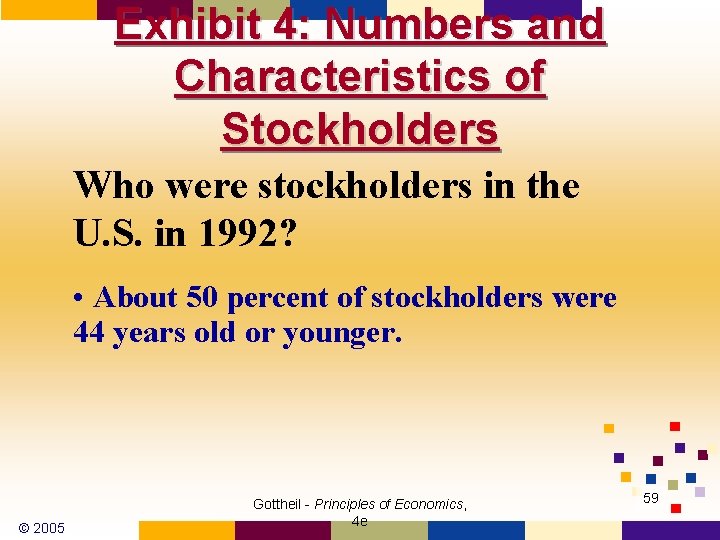 Exhibit 4: Numbers and Characteristics of Stockholders Who were stockholders in the U. S.