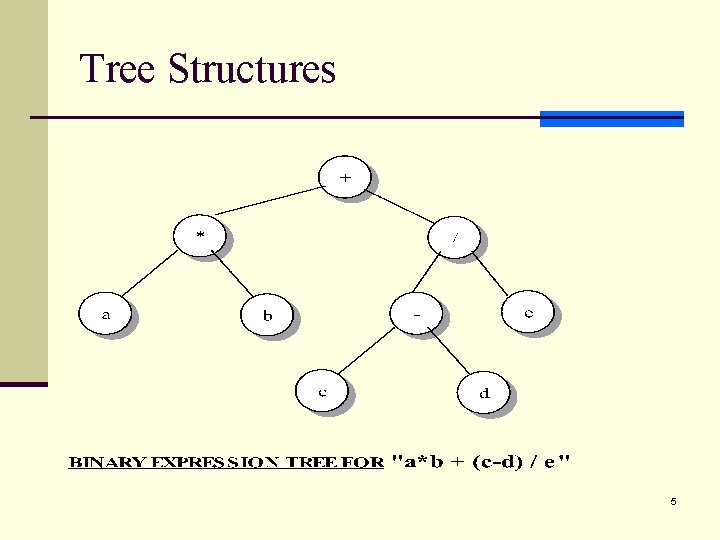 Chapter 10 Binary Trees 1 Outline n n