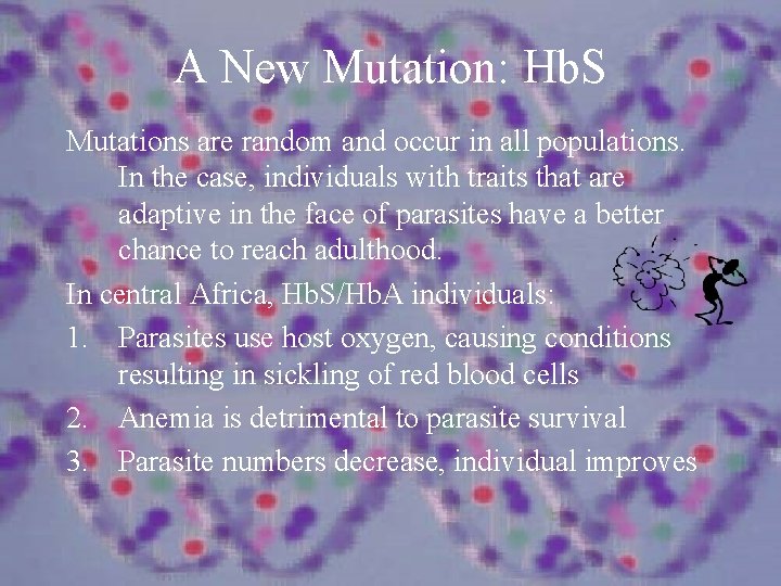 A New Mutation: Hb. S Mutations are random and occur in all populations. In