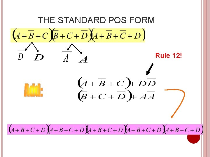 THE STANDARD POS FORM Rule 12! 