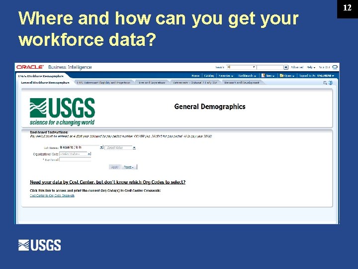 Where and how can you get your workforce data? 12 
