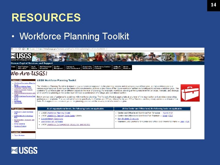 14 RESOURCES • Workforce Planning Toolkit 