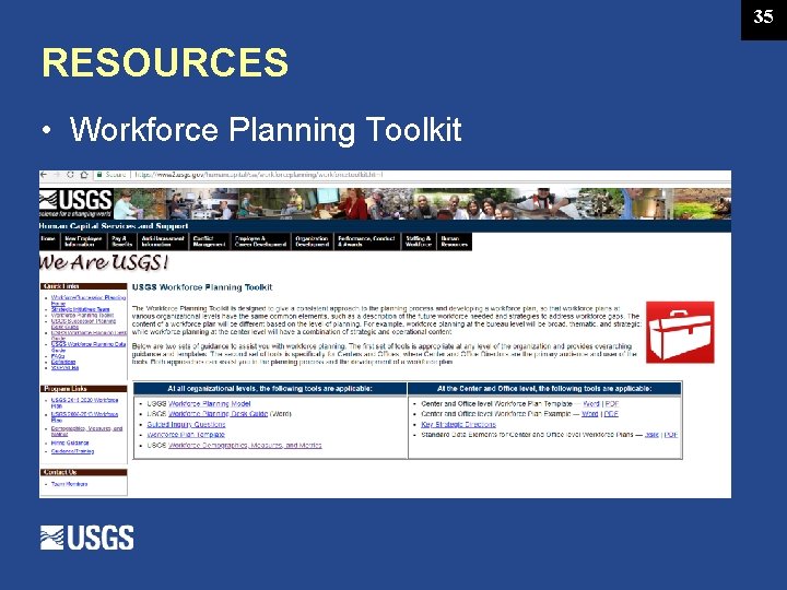 35 RESOURCES • Workforce Planning Toolkit 