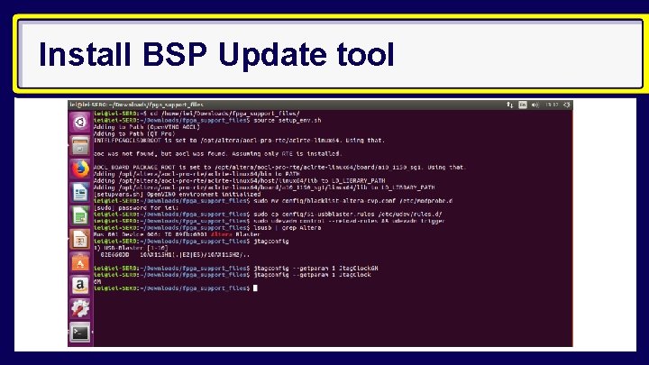 Install BSP Update tool 