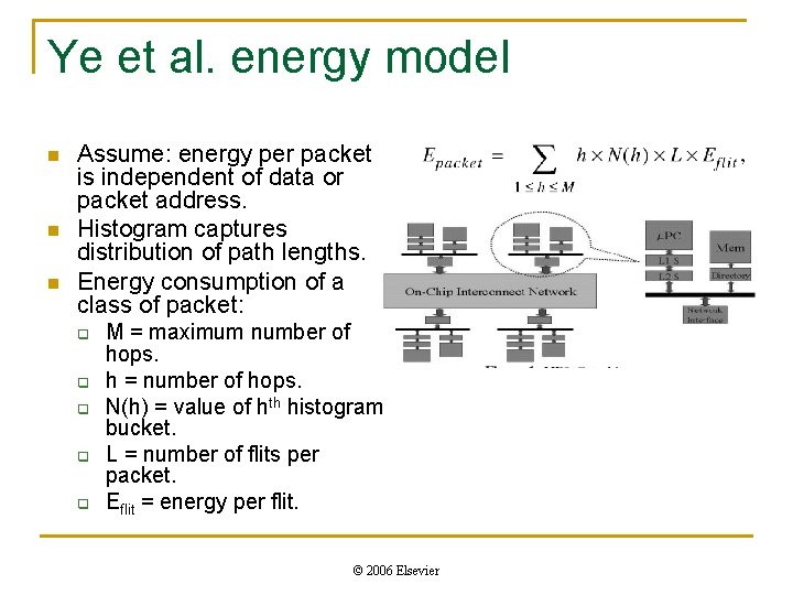 Ye et al. energy model n n n Assume: energy per packet is independent