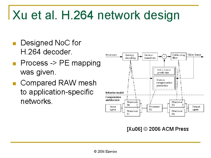 Xu et al. H. 264 network design n Designed No. C for H. 264
