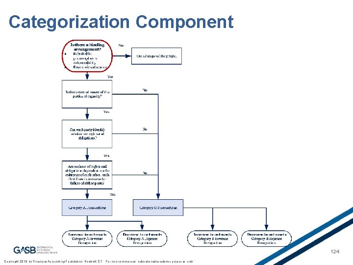 Categorization Component 124 Copyright 2019 by Financial Accounting Foundation, Norwalk CT. For non-commercial, educational/academic