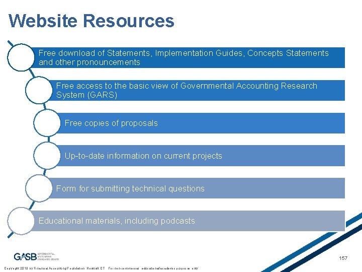 Website Resources Free download of Statements, Implementation Guides, Concepts Statements and other pronouncements Free