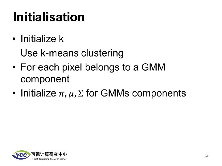 Initialisation • 24 