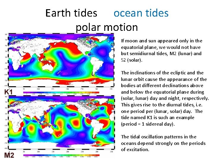 Earth tides ocean tides polar motion If moon and sun appeared only in the