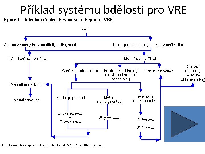  Příklad systému bdělosti pro VRE http: //www. phac-aspc. gc. ca/publicat/ccdr-rmtc/97 vol 23/23 s