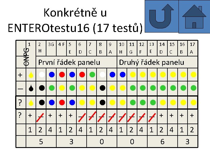 Konkrétně u ENTEROtestu 16 (17 testů) ONPG 1 2 H 3 G 4 F