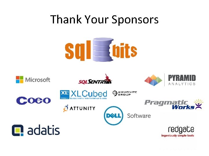 Thank Your Sponsors 11 