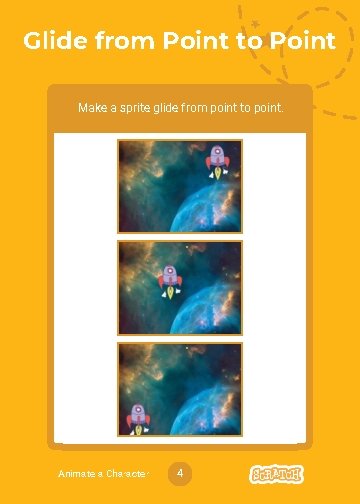 Glide from Point to Point Make a sprite glide from point to point. Animate