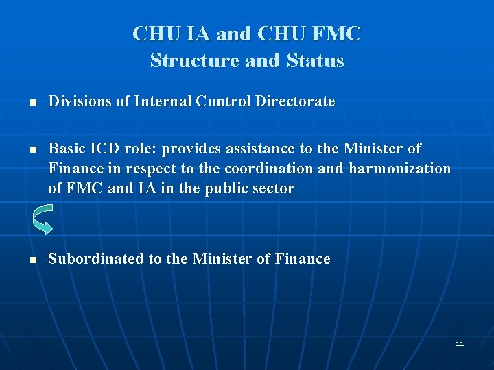 CHU IA and CHU FMC Structure and Status n n n Divisions of Internal