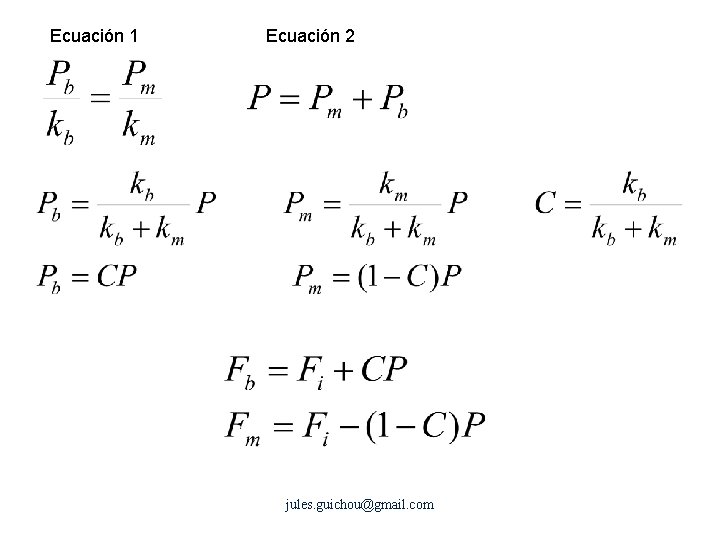 Ecuación 1 Ecuación 2 jules. guichou@gmail. com 