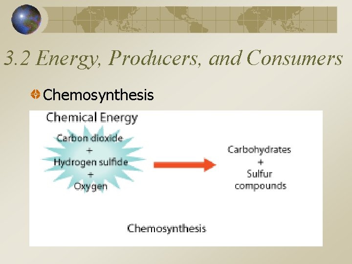 3. 2 Energy, Producers, and Consumers Chemosynthesis 