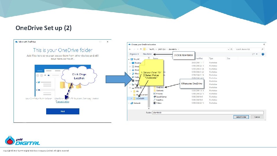 One. Drive Set up (2) Copyright© 2017 by PTT Digital Solutions Company Limited. All
