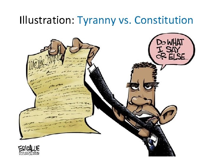 Illustration: Tyranny vs. Constitution 