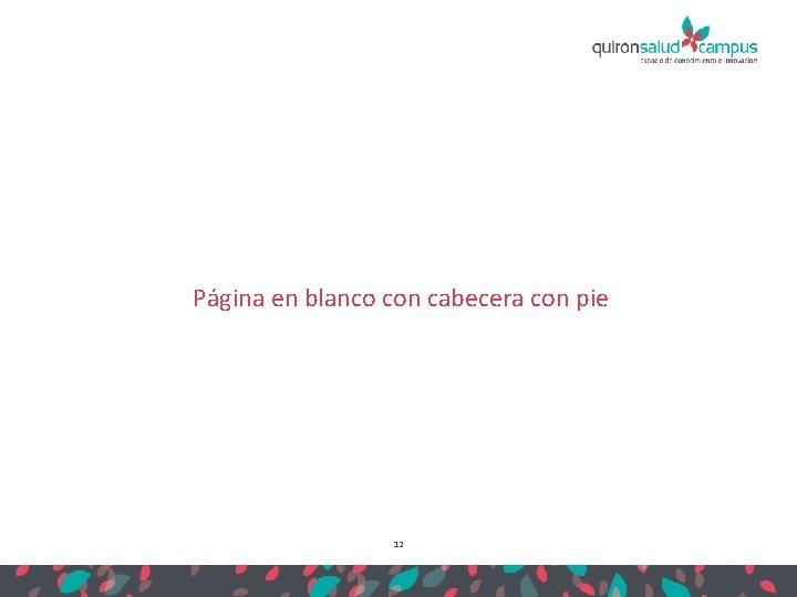 Página en blanco con cabecera con pie 12 