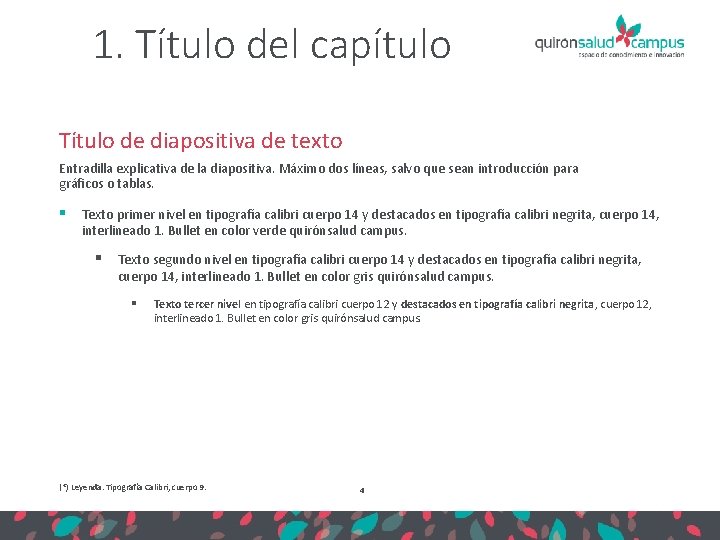 1. Título del capítulo Título de diapositiva de texto Entradilla explicativa de la diapositiva.