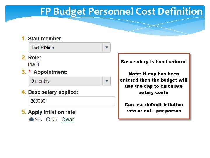 FP Budget Personnel Cost Definition 