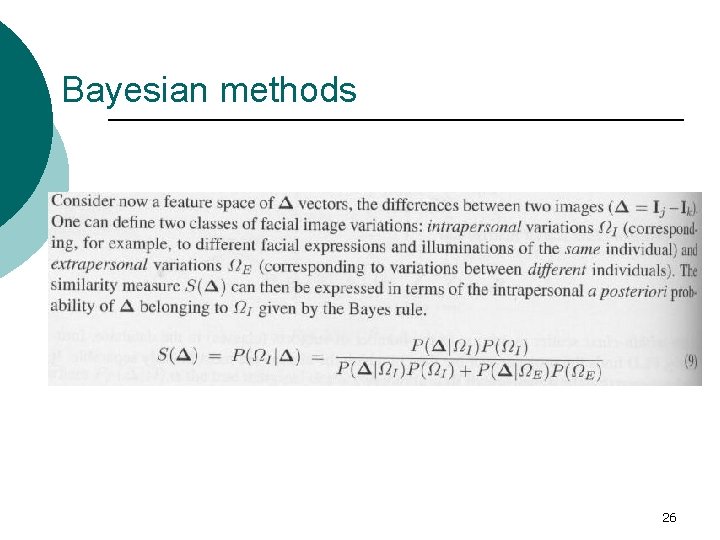 Bayesian methods 26 