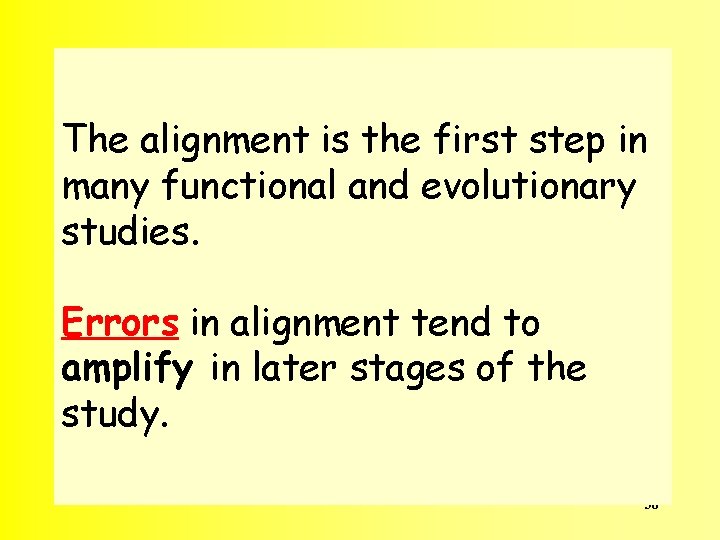 The alignment is the first step in many functional and evolutionary studies. Errors in