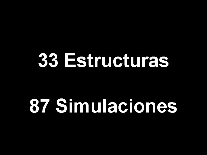 33 Estructuras 87 Simulaciones 