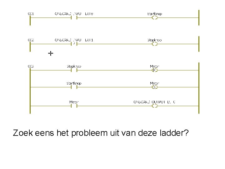 Zoek eens het probleem uit van deze ladder? 