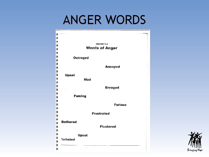 ANGER WORDS 