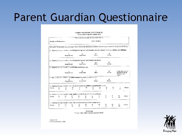 Parent Guardian Questionnaire 