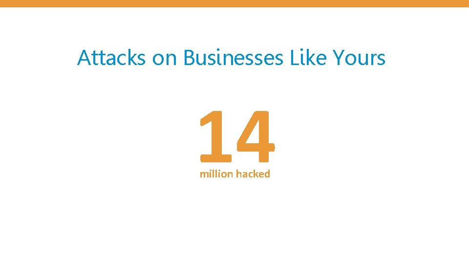 Attacks on Businesses Like Yours 14 million hacked 