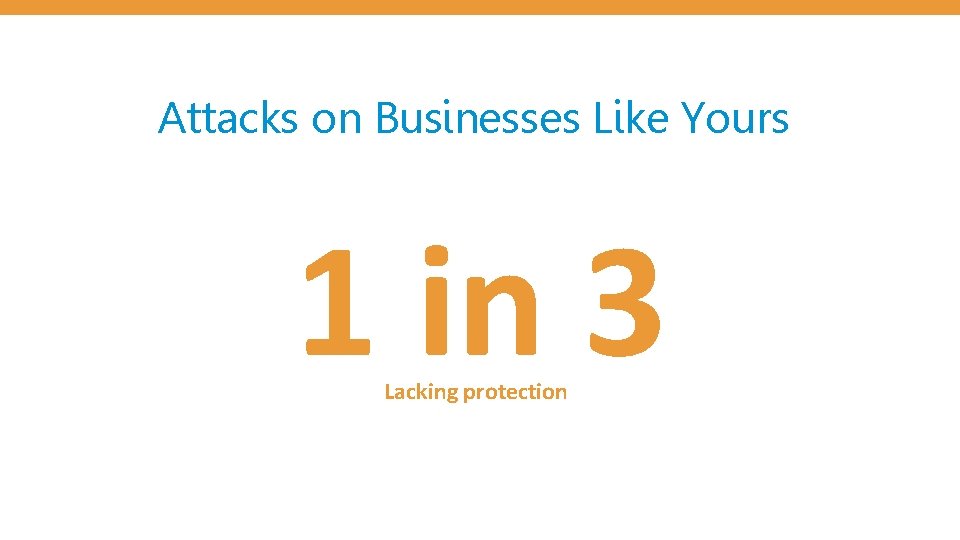 Attacks on Businesses Like Yours 1 in 3 Lacking protection 