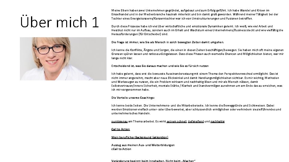 Über mich 1 Meine Eltern haben zwei Unternehmen gegründet, aufgebaut und zum Erfolg geführt.