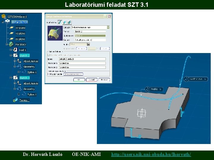 Laboratóriumi feladat SZT 3. 1 Dr. Horváth László ÓE-NIK-AMI http: //users. nik. uni-obuda. hu/lhorvath/