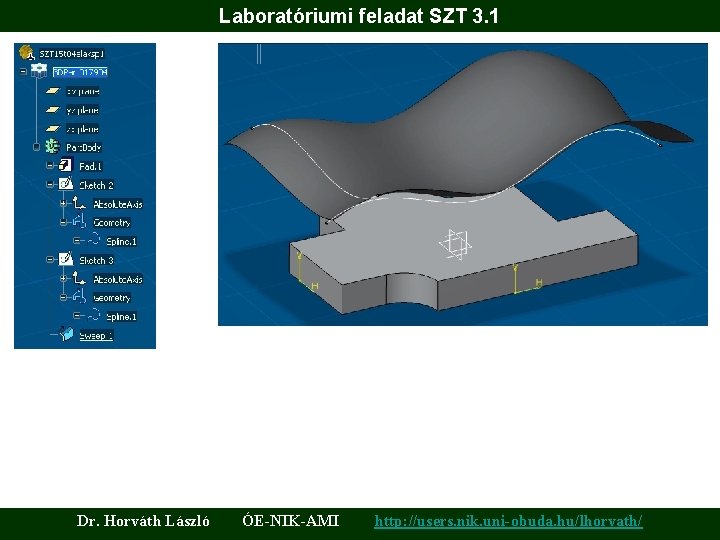 Laboratóriumi feladat SZT 3. 1 Dr. Horváth László ÓE-NIK-AMI http: //users. nik. uni-obuda. hu/lhorvath/