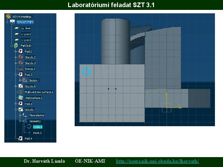 Laboratóriumi feladat SZT 3. 1 Dr. Horváth László ÓE-NIK-AMI http: //users. nik. uni-obuda. hu/lhorvath/