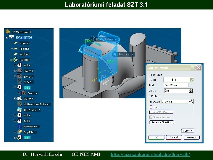 Laboratóriumi feladat SZT 3. 1 Dr. Horváth László ÓE-NIK-AMI http: //users. nik. uni-obuda. hu/lhorvath/