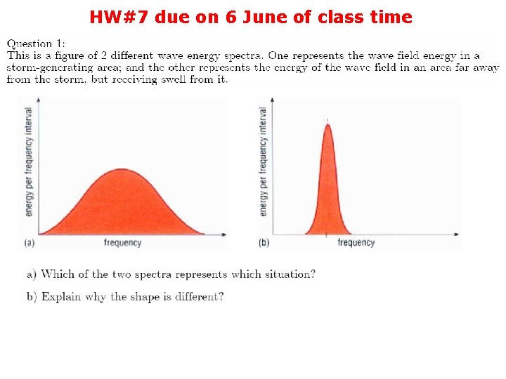HW#7 due on 6 June of class time 