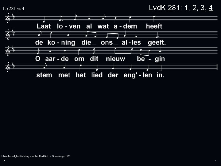 Lvd. K 281: 1, 2, 3, 4 . . . 