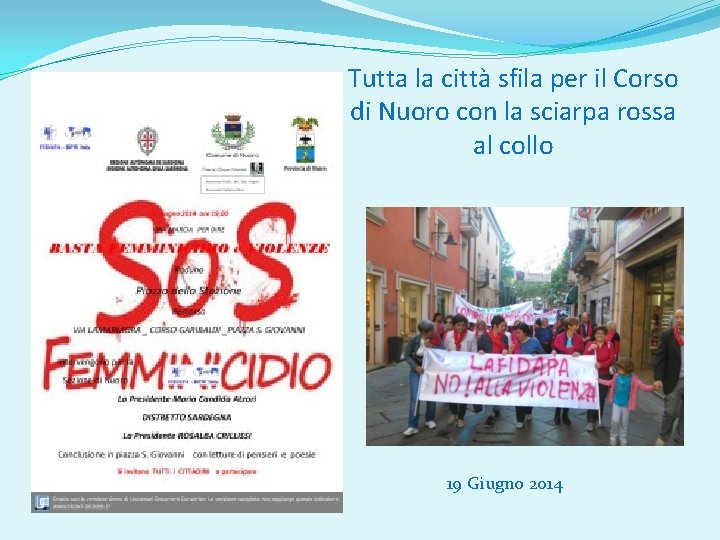 Tutta la città sfila per il Corso di Nuoro con la sciarpa rossa al