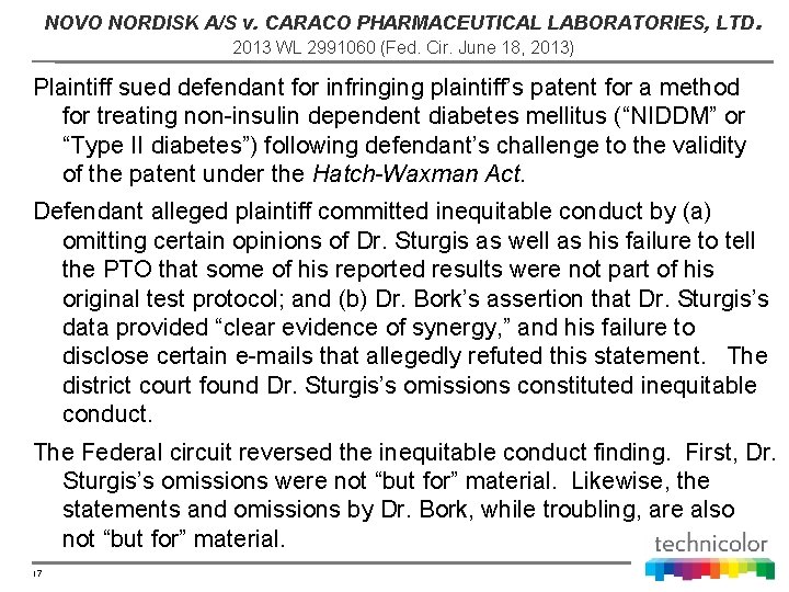 NOVO NORDISK A/S v. CARACO PHARMACEUTICAL LABORATORIES, LTD . 2013 WL 2991060 (Fed. Cir.